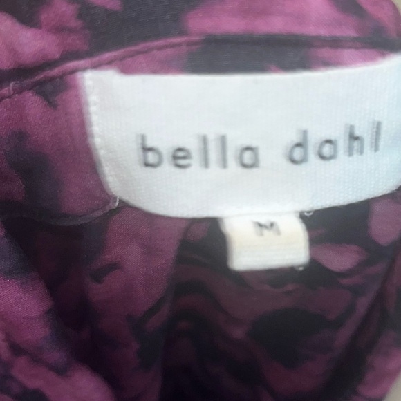 Bella Dahl Button Down Hipster Top in Berry Floral Print - Picture 4 of 4